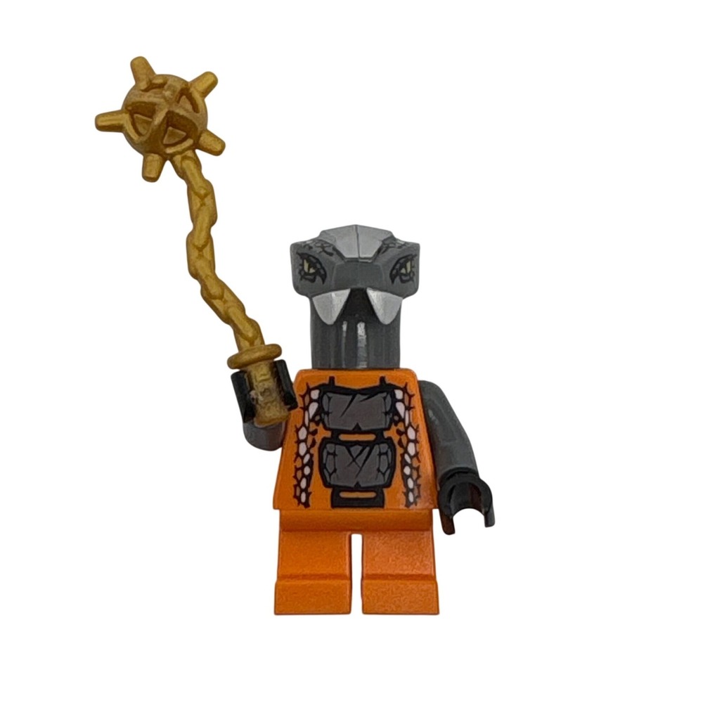LEGO Ninjago Chokun Minifigure njo056 Orange Snake 9450 9591 with Gold Mace